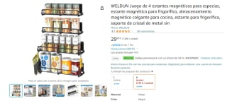 Juego de 4 estantes magnéticos por 14,99€