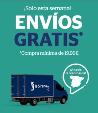 Envíos gratis por compras mínima de 19,99€ en la Sirena