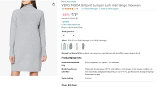 Vero Moda Gebreide damesjurk voor €11,90 bij Amazon