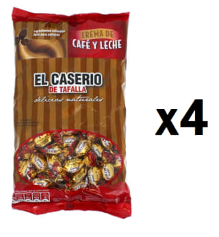 4 Paquetes de El Caserío Caramelos Crema de Café y Leche 1kg. por 11.96€