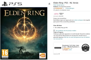 Elden Ring (PS5) voor €35,99 bij Amazon