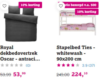 10% extra korting op alles voor de slaapkamer bij Leen Bakker