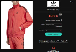 Chaquetas y anorak Adidas desde solo 14,90€ y ademas 10€ descuento EXTRA