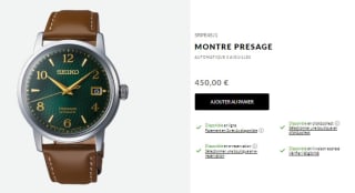 Montre automatique Seiko Presage Mojito à 450€