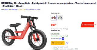 BERG Biky City Loopfiets (2-5 jaar) voor €59,95 bij Bol