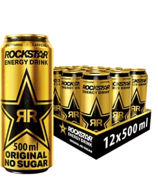 Pack 12 Rockstar energy original sin azúcar bebida energética 500 ml por 11.44€