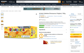 2 x Artiach Galletas Dinosaurus por 2,12€