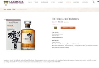 Whisky Suntory Hibiki Japanese Harmony por 82,10€