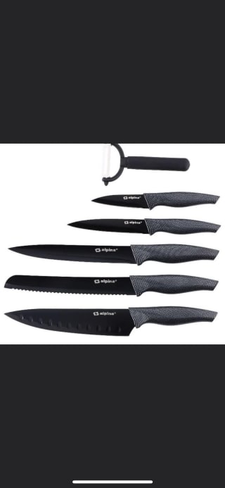 alpina Couteau - Lot de 6 Pièces + Couteau économe au prix de 14,99€