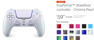 DualSense draadloze PS5 controller Chroma Pearl voor €59,99 in de Playstation Store