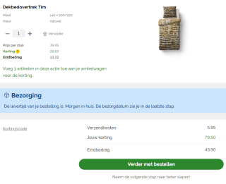 3 halen 1 betalen op dekbedovertrekken bij Beter Bed