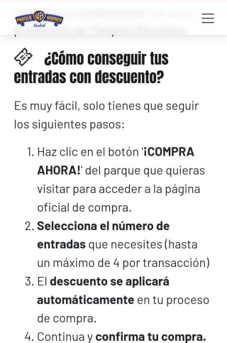 Recopilación hasta 40% de descuento sobre el precio de la entrada general de tarifa máxima