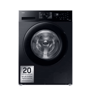 Samsung Lavadora de carga frontal Ecobubble Negra 9Kg WW90CGC04DABEC