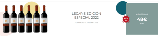 Pack 6 botellas de Legaris Edición Especial 2022 por 38€