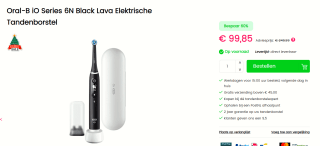 Oral-B iO 6 Black Lava – Elektrische Tandenborstel – Met Reisetui voor €99,85 bij Tandenborstel.com