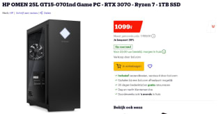 HP OMEN 25L GT15-0701nd Game PC - RTX 3070 - Ryzen 7 - 1TB SSD voor €1099 bij bol.com