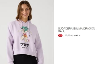 Sudadera para Mujer Bulma Dragon Ball por 12.99€