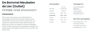 10% extra korting bovenop de outletprijzen bij de Bommel Meubelen de Lier