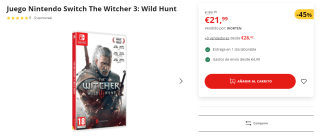 Videojuego Nintendo The Witcher 3: Wild Hunt por 21,99€