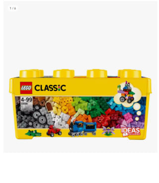 Caja de Ladrillos Mediana LEGO Classic 10696 Base Verde, Coches y Animales de Juguete por 12.6€