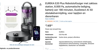 Eureka E20 plus Black - Robotstofzuiger voor €149,99 bij Amazon