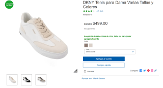 DKNY Tenis Plataforma por $499 | Oferta Costco