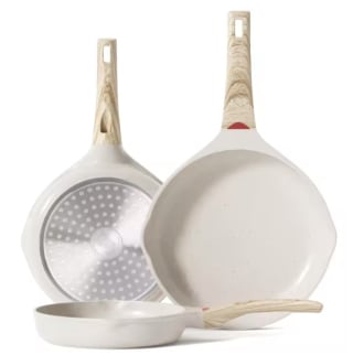 RIOVARM Inducción Juego sartenes Antiadherente Batería cocina 20, 24, 28cm por 25.82€