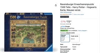 Harry Potter De kaart van Zweinstein puzzels voor €15,40 bij Amazon
