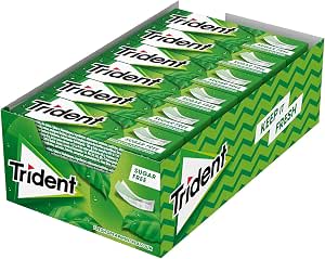 Pack 24 Trident Fresh Stick Clorofila - Chicles sin Azúcar Sabor Hierbabuena a 9.53€