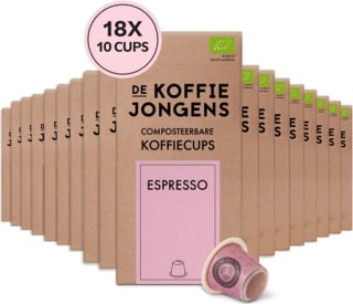 Biologisch Afbreekbare Koffiecups – Espresso 180x – De Koffiejongens voor €19,50