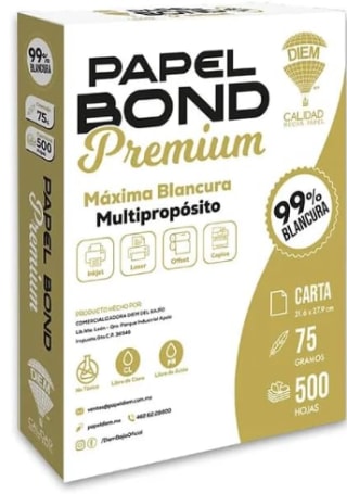 Papel Bond Premium DIEM 75g 512 hojas por $84 | Ahorro Amazon