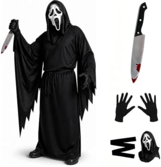 POKYGO Scream Disfraz Ghostface adulto por $199 en Amazon