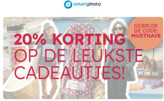 20% korting op fotocadeaus bij Smartphoto