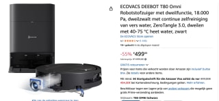 Ecovacs T80 Omni Zwart voor €507,39 bij Amazon