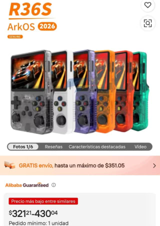 R36S Consola Retro Portátil Linux 3.5” 1GB por $330 | Alibaba