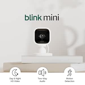 Blink Mini Indoor Plug-In Security Camera – 1080p HD, Motion Detection, Two-Way Audio