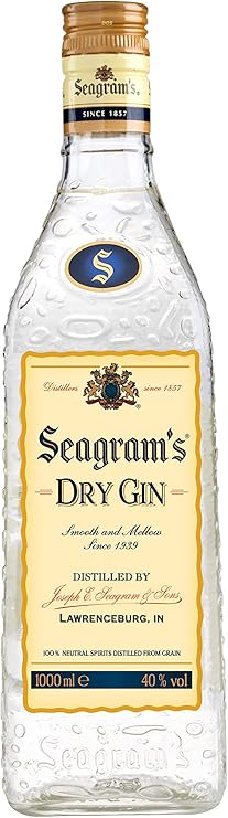 2 botellas Seagram's Dry Ginebra Premium, 1L por 26,52€