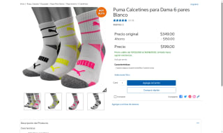Calcetines Puma 6 Pares por $199 | Ahorro Costco