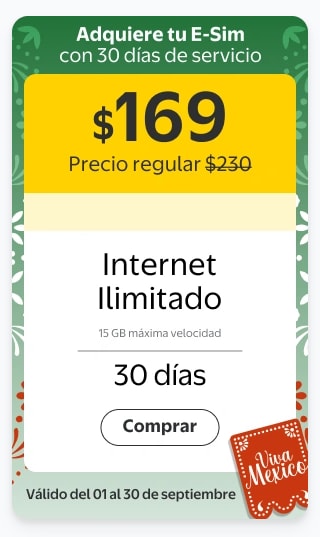 eSIM Bait 30 días (Internet ilimitado) por $169 en Bait