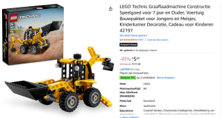 LEGO Technic - Backhoe Loader voor €5,68 bij Amazon