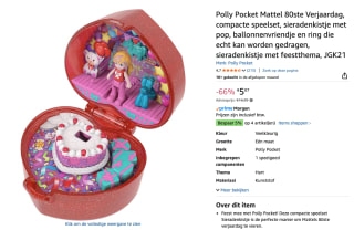 Polly Pocket Mattel Jubileum Ring Box voor €5,07 bij Amazon