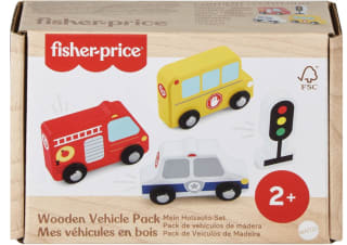 Fisher-Price houten voertuigen voor €3,29