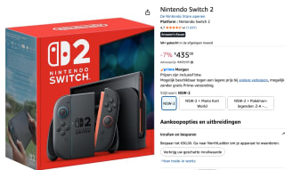 Nintendo Switch 2 voor €435 bij Amazon