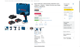 Rotomartillo Bosch 18V con Kit por $1,898 | Amazon