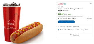 Combo Sam's Café Hot Dog más Refresco por $31 | Sam's Club