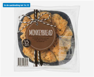 Ontvang korting wanneer je Monkeybread breekbrood bestelt