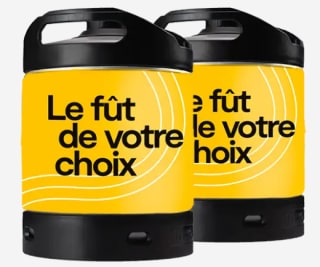 2 fûts de votre choix + 2 verres de votre choix à 50€