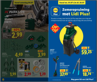 25% EXTRA korting op de zomeropruiming met Lidl Plus