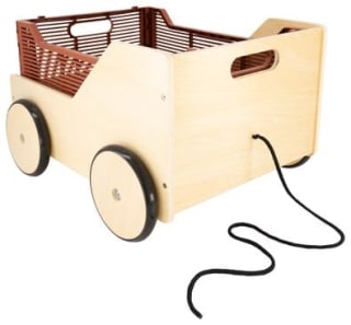 Houten kar op wielen voor €15 bij de Hema