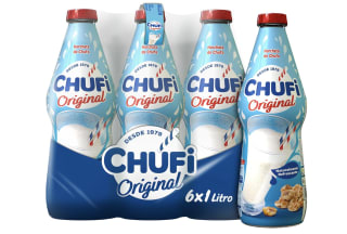 CHUFI horchata original 100% vegetal sin lactosa sin gluten pack 6x1l por 7,25€